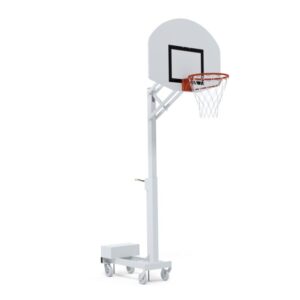 Mobile school basketball goal, adjustable positions