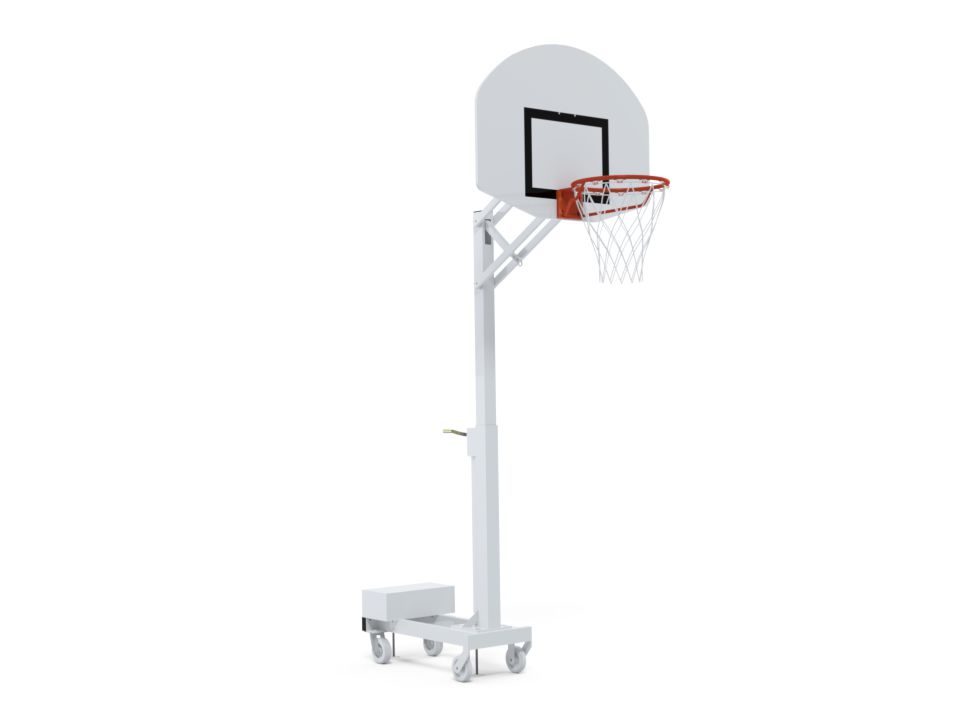 Mobile school basketball goal, adjustable positions