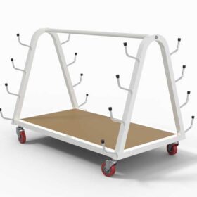 Freestanding storage racks for 4 pairs of posts