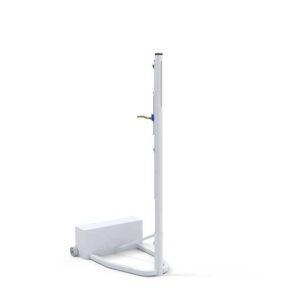 Galvanised steel mobile volleyball posts