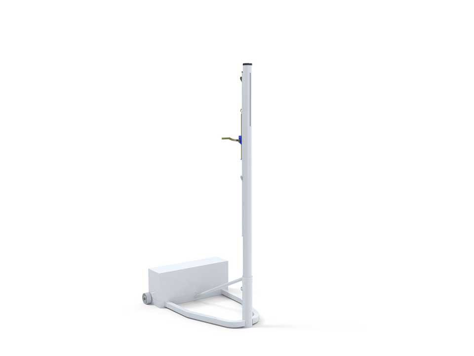 Galvanised steel mobile volleyball posts