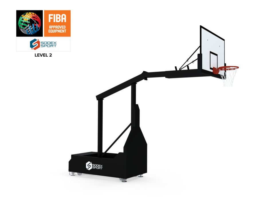 FIBA-certified 5x5 basketball backstop Lvl 2 | Fixed ring height
