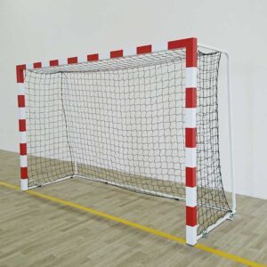 Socketed handball goals. Galvanised steel front frame. Competition goals. Standard range