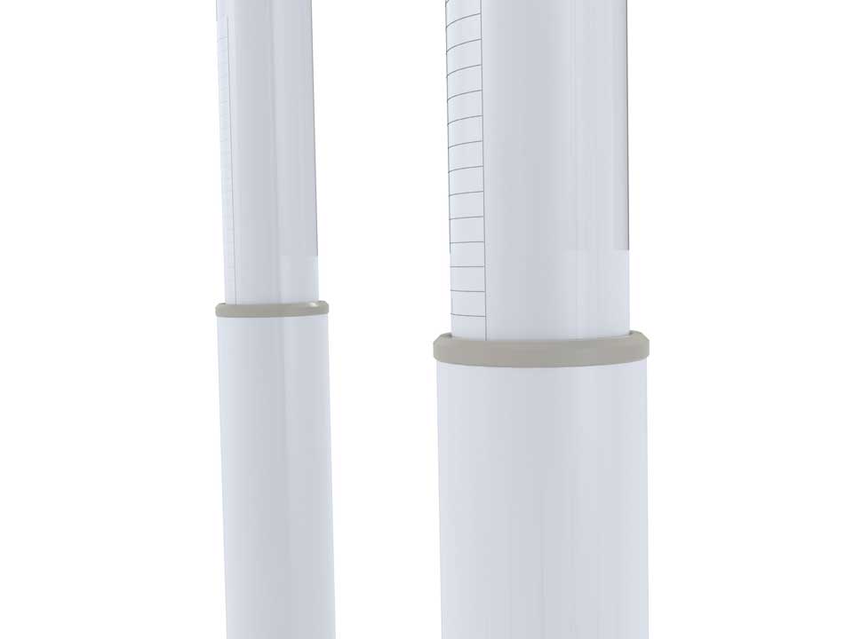 Galvanised Steel Socketed Volleyball Posts. Adjustable Height from 2.1m-2.45m - Class A - Image 5