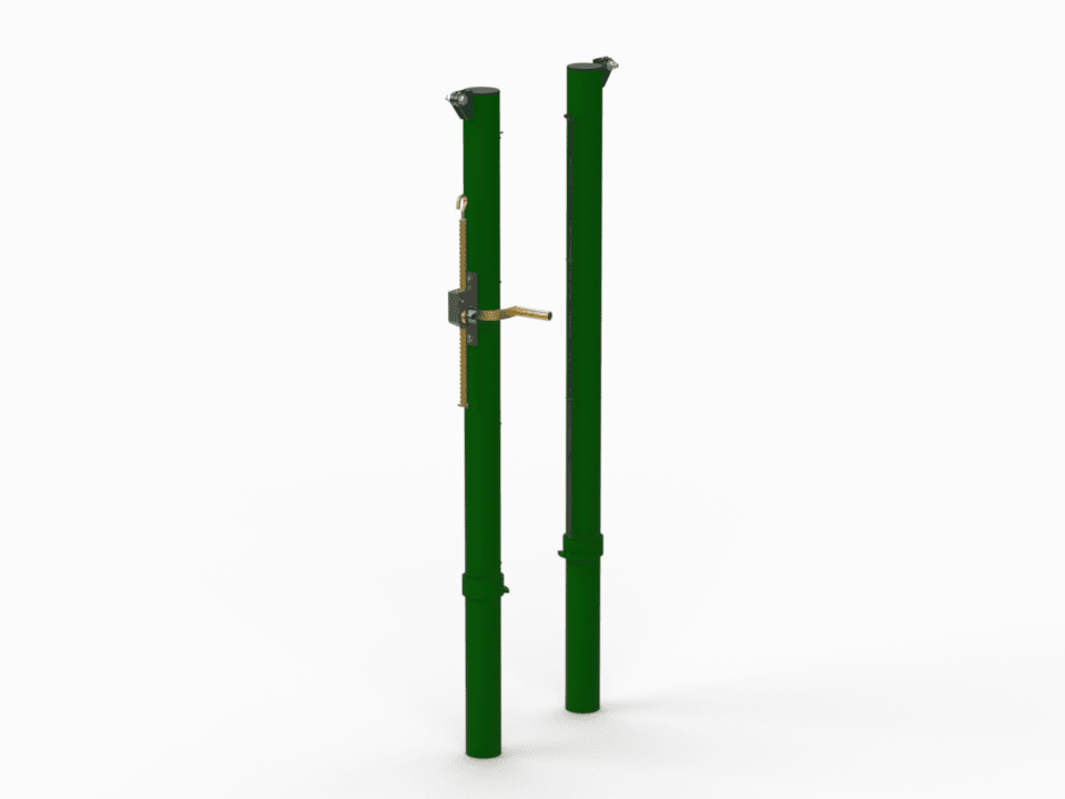Galvanized Steel Tennis Posts - Ø76mm Socketed Design