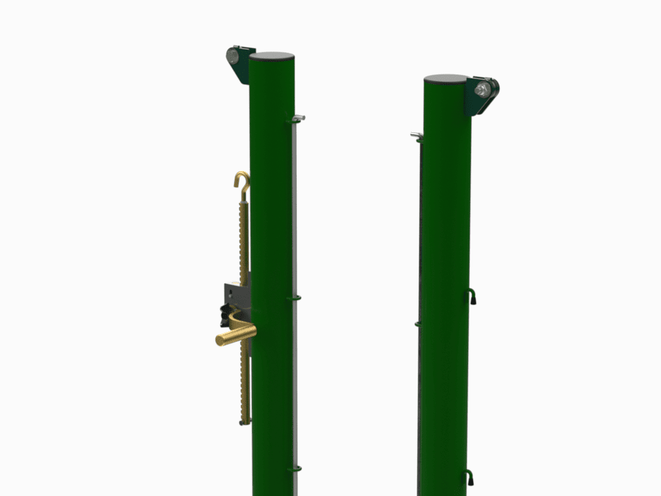 Galvanized Steel Tennis Posts - Ø76mm Socketed Design - Image 2