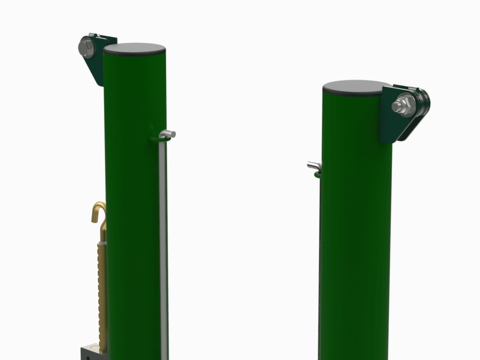 Galvanized Steel Tennis Posts - Ø76mm Socketed Design - Image 3