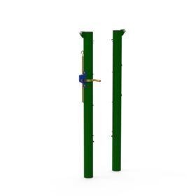 Galvanized Steel Tennis Posts - Socketed Design