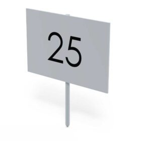 Square distance marker with number
