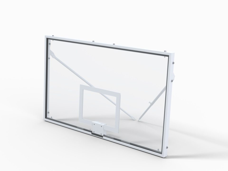 Tempered glass backboard 1.80m x 1.05m