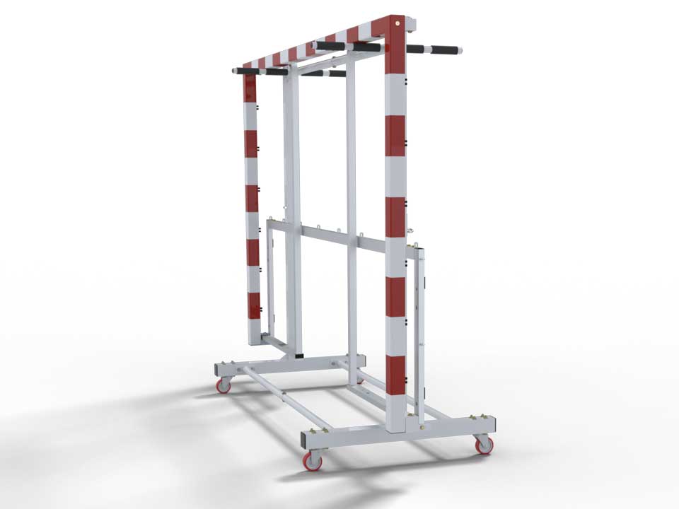 Transport trolley for handball/futsal goals