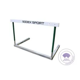 World Athletics-certified competition hurdle