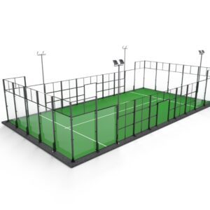 Outdoor padel court | 10mm tempered glass panel | Anti-corrosion coating