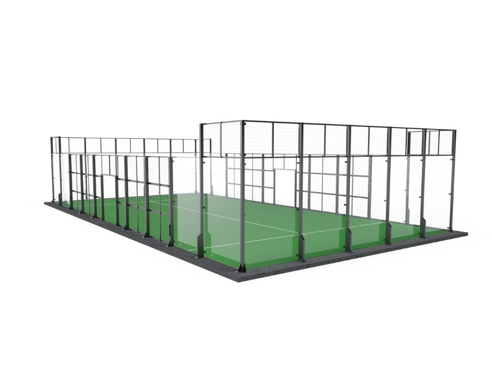 Outdoor padel court | 10mm tempered glass panel | Anti-corrosion coating - Image 2