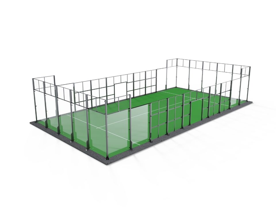 Outdoor padel court | 12mm tempered glass panel | Anti-corrosion coating - Image 2