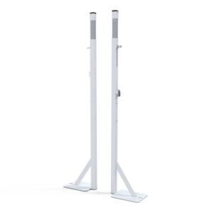 Badminton net posts | Fixed on baseplate | Adjustable height