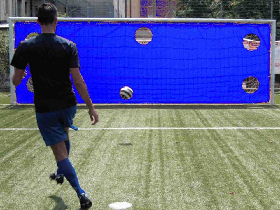 Shot practice PVC banner for senior football goal