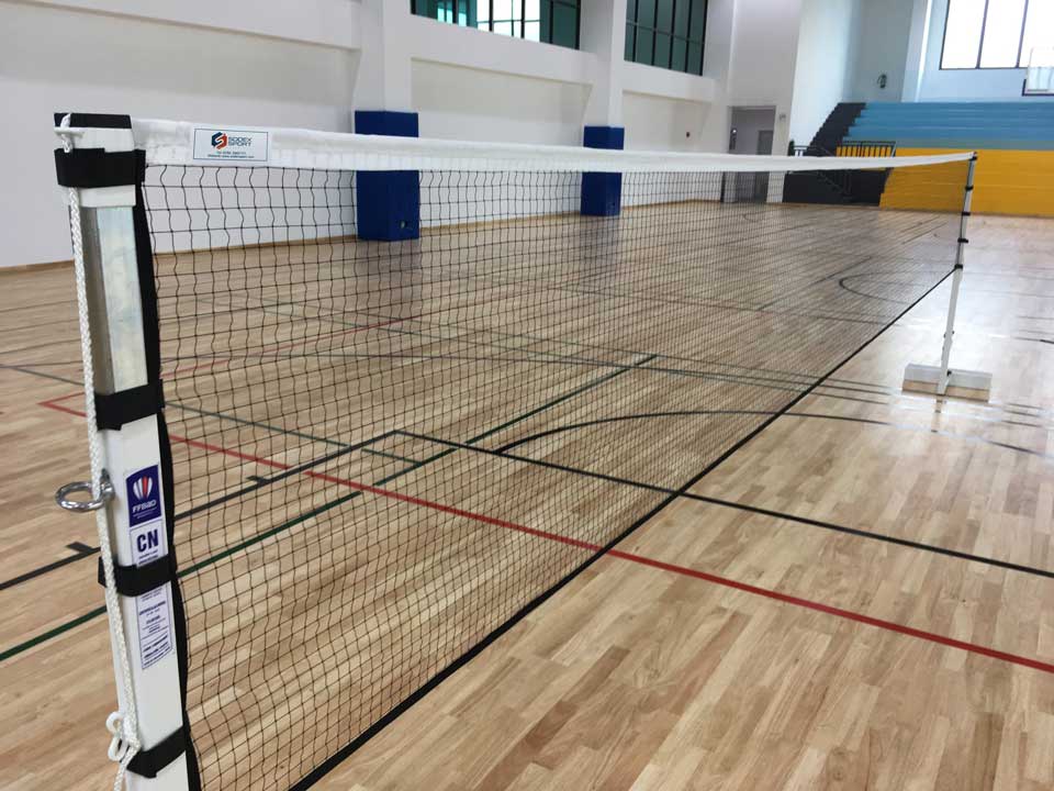 Competition badminton net with PES outline reinforced and lateral velcro straps - Image 2