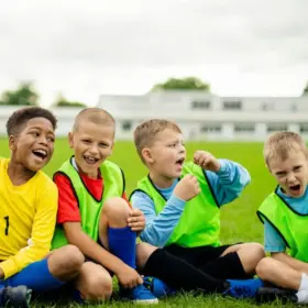 Children enjoying PE