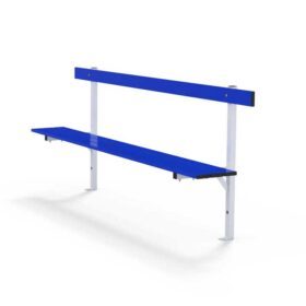 Changing room standard bench with backrest