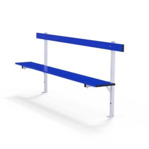 Changing room standard bench with backrest