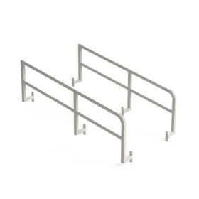 Mobile standard bleachers 4 rows railing
