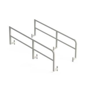 Mobile standard bleachers 4 rows railing