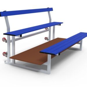 Mobile standard bleachers 2 rows benches block