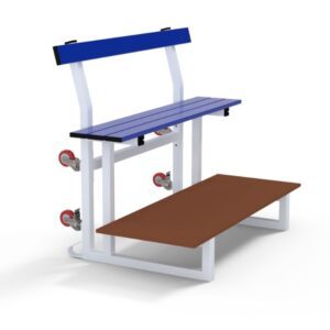 Mobile standard bleachers 2 rows stairs block
